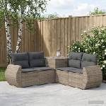vidaXL Комплект дивани 5 бр. Сив и тъмен сив 188 x 188 x 85 см (3447898)