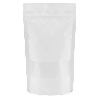 Doypack ZIP | bílý mat s okénkem| recyklovatelný obsah 100ml (85 × 140 + 50mm)