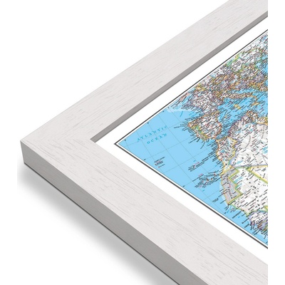 National Geographic Afrika - nástěnná mapa Classic 90 x 120 cm Varianta: mapa v dřevěném rámu, Provedení: Pegi bílý