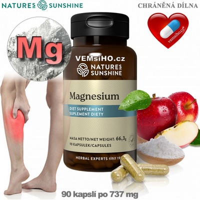 Nature’s Sunshine MAGNESIUM Horčík 90 kapsúl po 737 mg