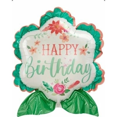 Anagram Květina Happy Birthday 63x68cm fóliový balónek