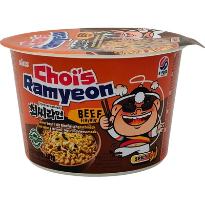Choi's Polievka ostrá s hovädzou príchuťou cup Chois Ramyeon 107 g