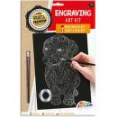 Vyškriabavacie obrázky dúhový strieborný Pes