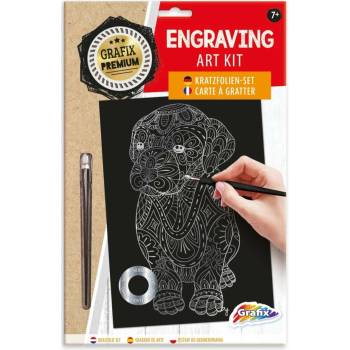 Vyškriabavacie obrázky dúhový strieborný Pes