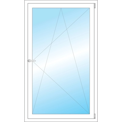 Okna Hned Plastové okno 900 x 1500 mm bílé otevíravé a sklopné pravé