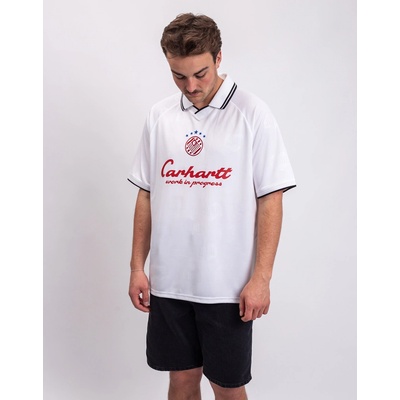 Carhartt WIP S/S Terrace Football T-Shirt Heart Train Jacquard White