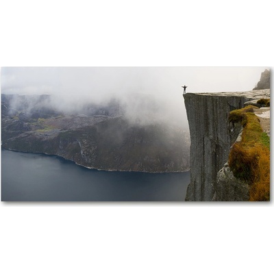 Foto obraz fotografie na skle Nórsko útes 100x50 cm