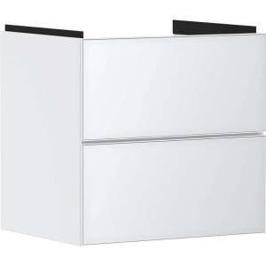 Hansgrohe Xevolos E - Шкафче за умивалник 58x58x48 см, 2 чекмеджета, матово бяло/металично бяло 54175320 (54175320)