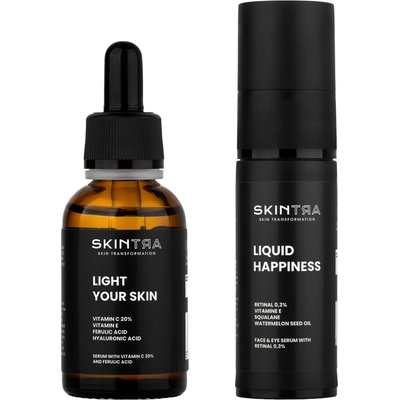 SkinTra Anti-Aging Glow Set retinalové sérum 30 ml + rozjasňujúce sérum 30 ml