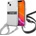 GUESS Калъф Guess GUHCP13SKC4GBSI, за iPhone 13 mini 5.4", прозрачен, сребрист (GUE001683-0)
