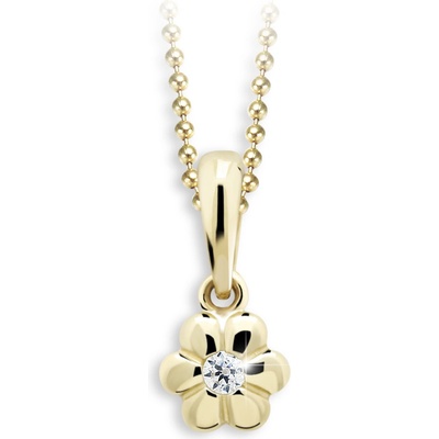 Cutie Jewellery Zlatý přívěsek pro děti C1736Z-CZ White