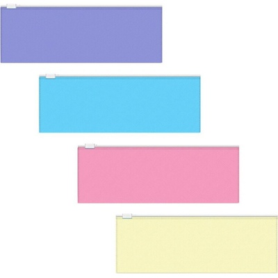 Obálka plastová ZIP 190 x 70 mm ErichKrause Diagonal Pastel mix barev