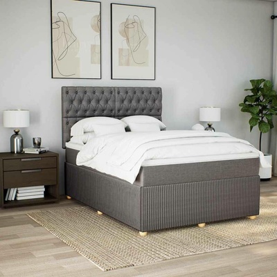 vidaXL Boxsprings matrací taupe textil