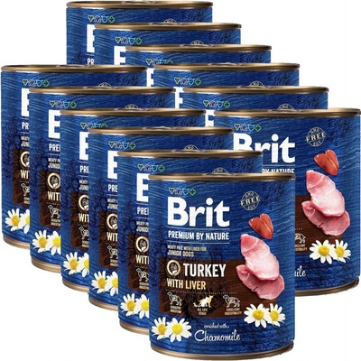 Brit Premium by Nature Turkey with Liver 12 x 800 g