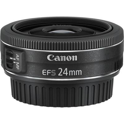 Canon EF-S 24mm F2.8 STM pancake lens (52mm filter thread) black, EF-S2428STM