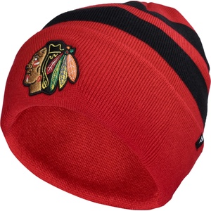 FANATICS Chicago blackhawks swipe cuffed beanie червено, черно, златно uni (04ct-1224-2ae-h6d)