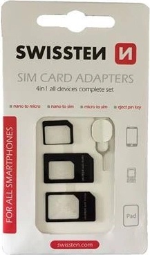 Swissten SIM adaptér 4in1