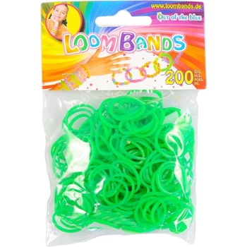 Loom Bands gumičky s háčkem na pletení - zelené