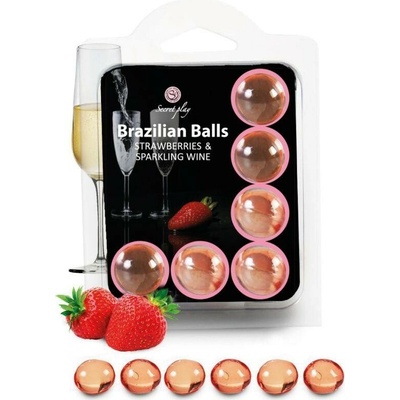 Secret Play Brazilian Balls Strawberry & Sparkling Wine 6 pack