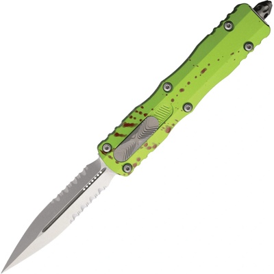 Microtech DIRAC DELTA D/E STONEWASH PART SERRATE ZOMBIE 227-11Z