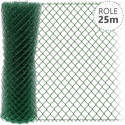Pletivo Zn+ poplastované IDEAL 1,65/2,5/zelené/role 25m se zapleteným napínacím drátem, výška dle výběru od 1000 do 2000 mm výška v mm: 1250 mm – Zbozi.Blesk.cz