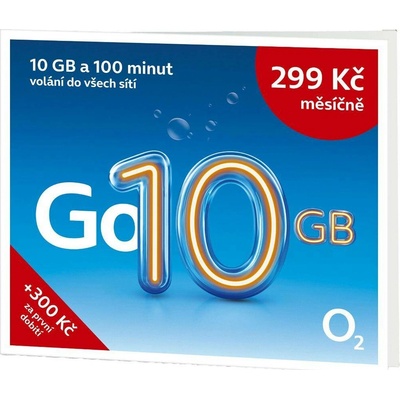 O2 Předplacená karta Go 10 GB - SMALLPGO.0X10G51
