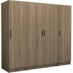 TopMebel Четирикрилен гардероб Victoria TopMebel от меламин в орех 200x60x181cm - topmebel - 920,82 лв