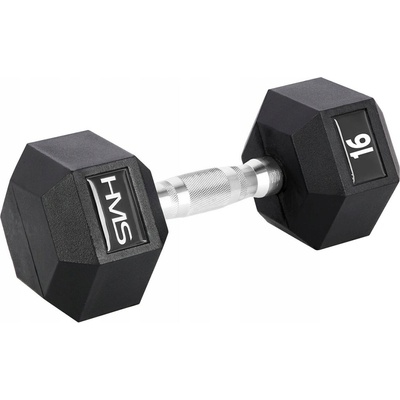 HMS Hex Pro Pogumovaná jednoručka 16 kg