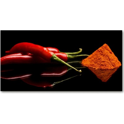 Fotoobraz na skle Chilli a cayenne 100x50 cm