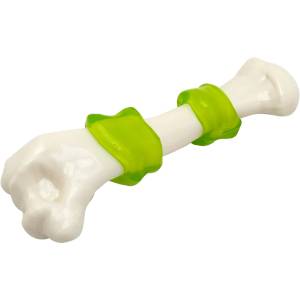 Gimborn GimDog INTERACTIVE-BONES - Играчка за кучета. Подходяща за дъвчене, с аромат на БЕКОН, 17.8 см. Помага за почистване на зъбите и упражняване на челюстните мускули. Особено издръжлива