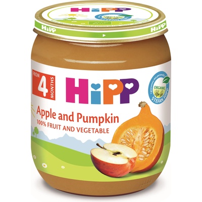 Hipp Био плодово пюре Hipp - Тиква и ябълка, 125 g (AL4243-01)