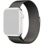 Decoded Стоманена, неръждаема каишка за Apple Watch 42мм, 44мм, 45мм, 46мм, Ultra, Ultra 2, Ultra 3 49мм - Decoded Milanaise Titanium Stainless Steel Watch Loop Band (черен) (D23AWS45MTS1BK)