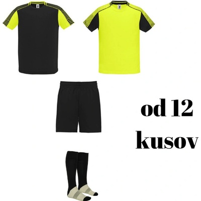Roly Futbalová sada Juve pre celé mužstvo jasná žltá čierna 12 hráčskych setov