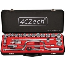 4CZech 1/2" 26dílná sada 12-32mm 12ti hranné + ráčna 72 zubů 4CZ-127-26