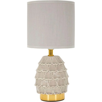 Mauro Ferretti Бежова керамична настолна лампа с текстилен абажур (височина 30, 5 cm) Pigny - Mauro Ferretti (171295000C)