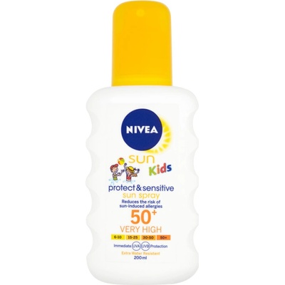 Nivea Sun Kids Sensitive sprej na opalování SPF50+ 200 ml