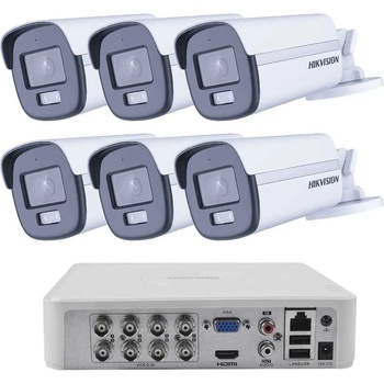 HIKVISION Професионален Комплект ZK61240W 6 Камери Hikvision 2MP Dual-Light Аудио 40m (ZK61240W)