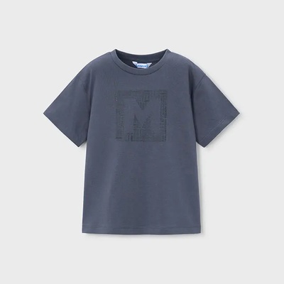 MAYORAL Тениска къс ръкав basic Тъмносив цвят за мини момче Mayoral