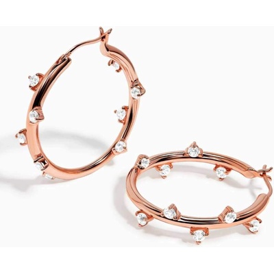 Silenti Jewelry Сребърни обеци "Венец" - Розово злато