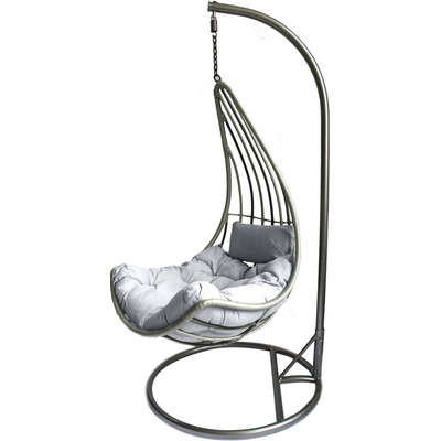 Zahradní houpací závěsné křeslo z technorattanu Theo Ash PATIO 47156