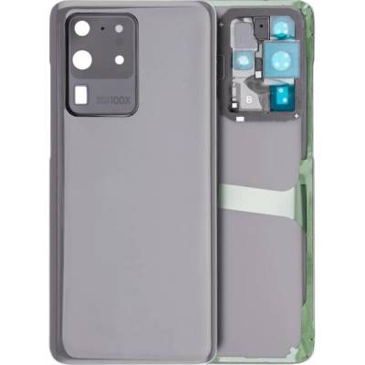 Zadní sklo + kryt objektivů Samsung Galaxy S20 Ultra 5G (bez loga) – kosmická šedá – Aftermarket Plus SAM3531