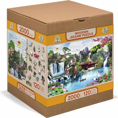 WOODEN CITY Dřevěné Vodopády v japonské zahradě 2v1 EKO 2000 dílků