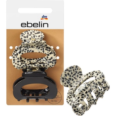 ebelin midi sponky do vlasů černé bílé puntíky elegantní styling 2 ks