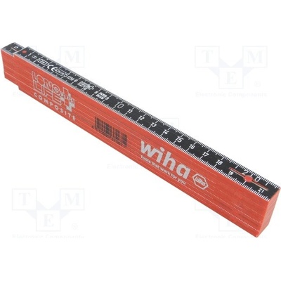 WIHA 37067 Folding ruler; Width:15mm; L:2m; Colour: red and black