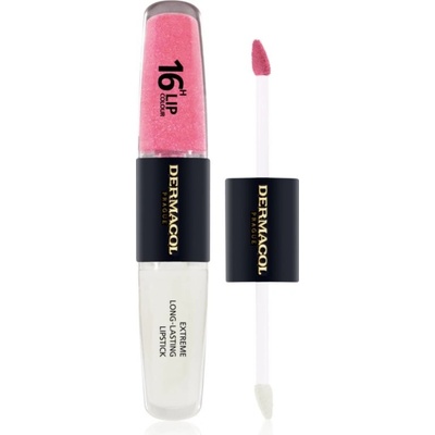 Dermacol 16H Lip Colour dlouhotrvající rtěnka a lesk na rty 15 2 x 4 ml
