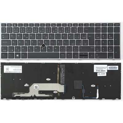 DeTech Klávesnica pre notebook HP ZBook 17 G5/G6, SK