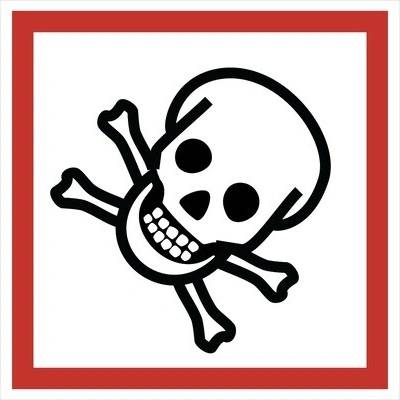 Samolepka symbol GHS 06 "Toxické" 105x105 mm