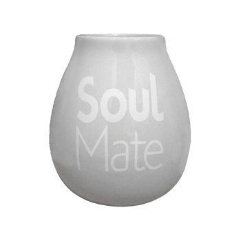 Керамичен калабас - сив с надпис