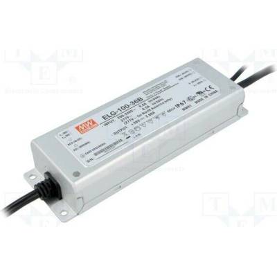 MEAN WELL ELG-100-36B Napájecí zdroj: spínaný; LED; 96W; 36VDC; 2,66A; 180÷295VAC; IP67