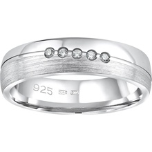 SILVEGO Snubný strieborný prsteň Presley pre ženy QRZLP012W